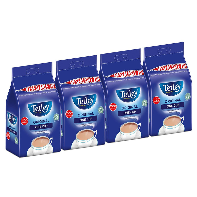 Tetley 1 cup tea bags 4 x 1100 pack (British brand)