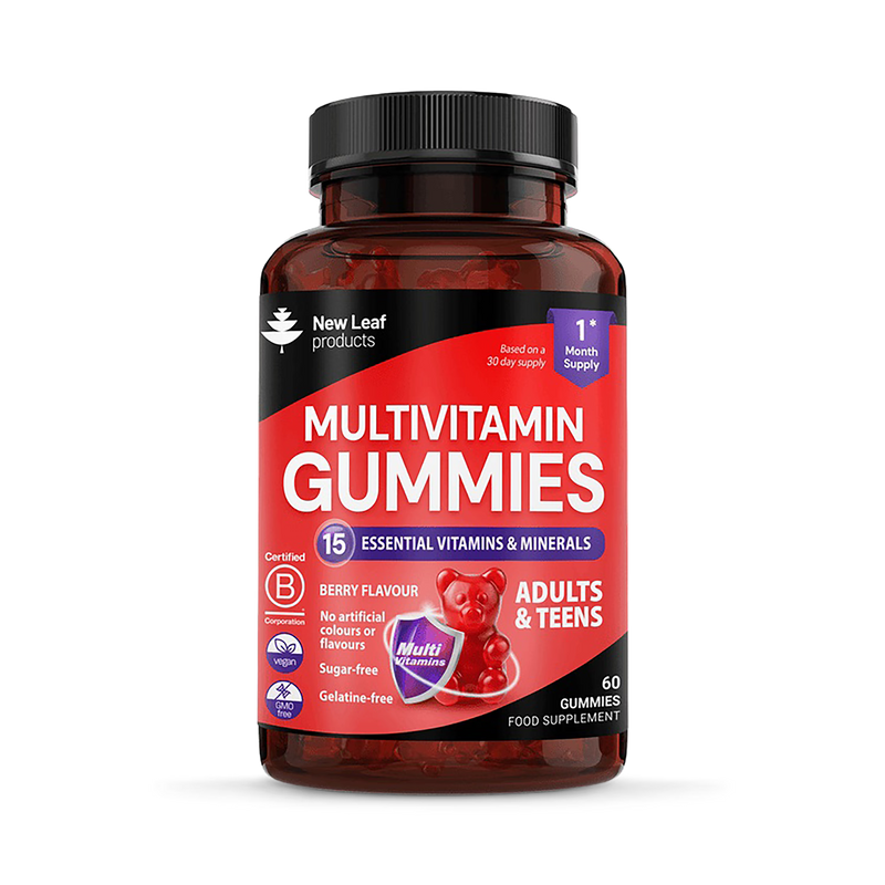 New Leaf multivitamin gummies adults and teens 60 count (British brand)