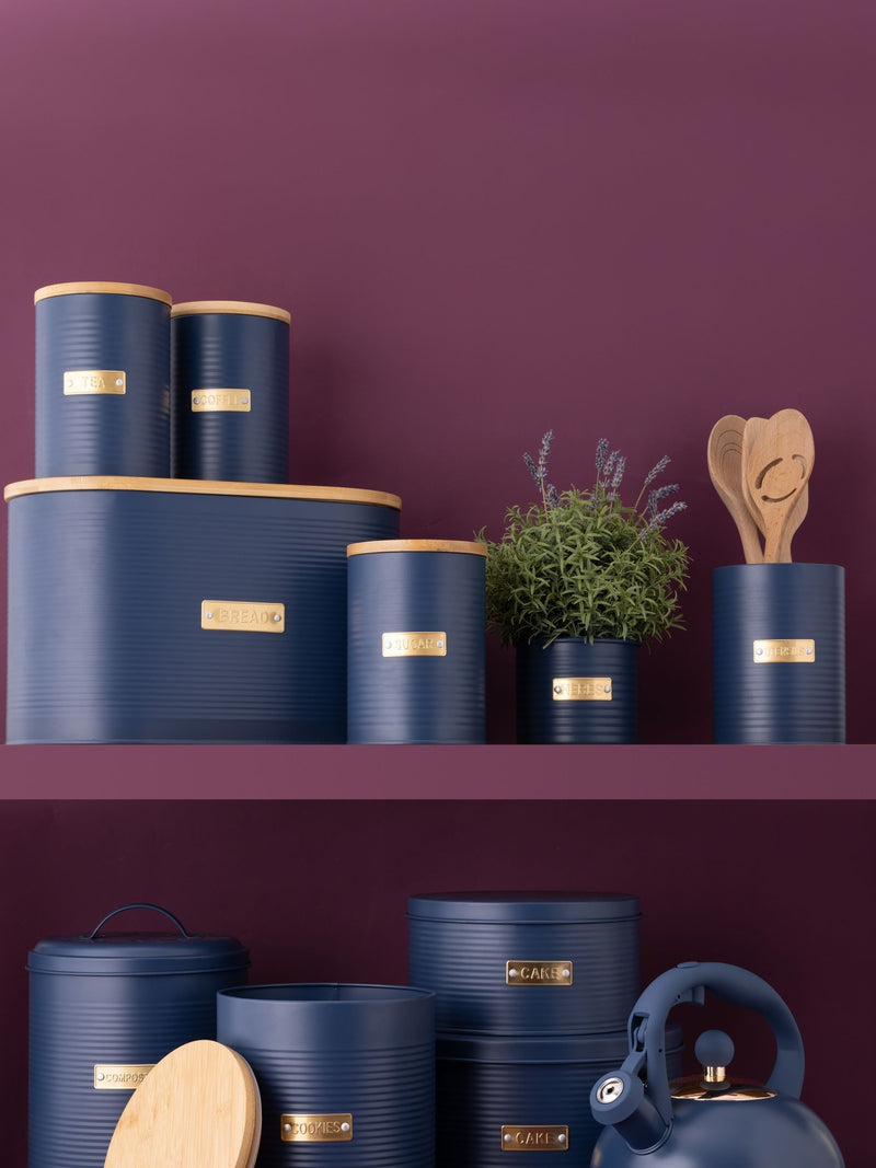 Typhoon Blue Otto Tea, Coffee & Sugar Storage