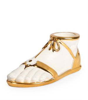 Ceramic Roman Foot Scented Candle with Gold Detailing 55g