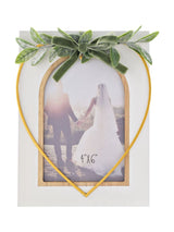 Next Widdop White Photo Frame with Gold Metal Heart 4x6 Inches- Buy online at McGrocer