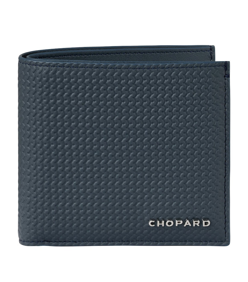 Chopard Racing bifold wallet in leather with chevron pattern - British product