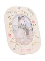 Next Widdop White Ceramic Photo Frame Floral Engaged 4x6 Inch- Buy online at McGrocer