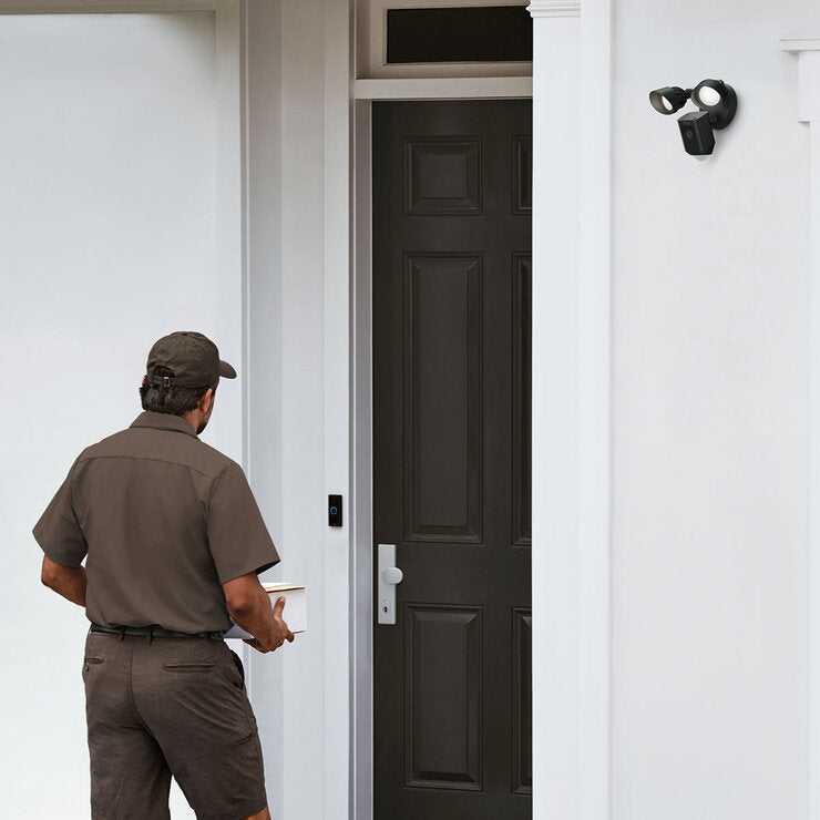 Ring Floodlight Cam Plus with Chime Pro security camera, imported from the UK