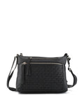Pavers black zip up crossbody bag, imported from the UK