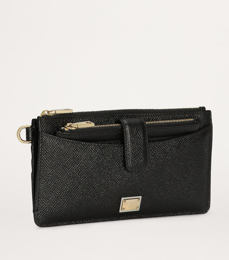 Dolce&Gabbana grained leather card holder logo plaque, UK version