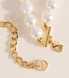 Self-Portrait crystal and faux pearl choker, British brand