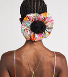 PUCCI Orchidee scrunchie with vibrant print - British product