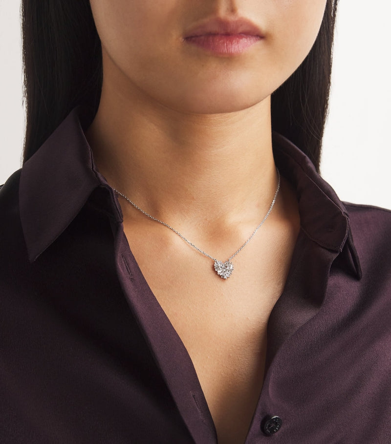 Suzanne Kalan white gold small heart diamond pendant (British brand)
