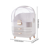 Livingandhome large dustproof makeup organizer white 34.5cm, UK version