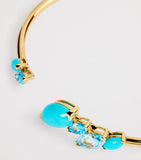 Emily P. Wheeler gold topaz turquoise cuff, imported from the UK