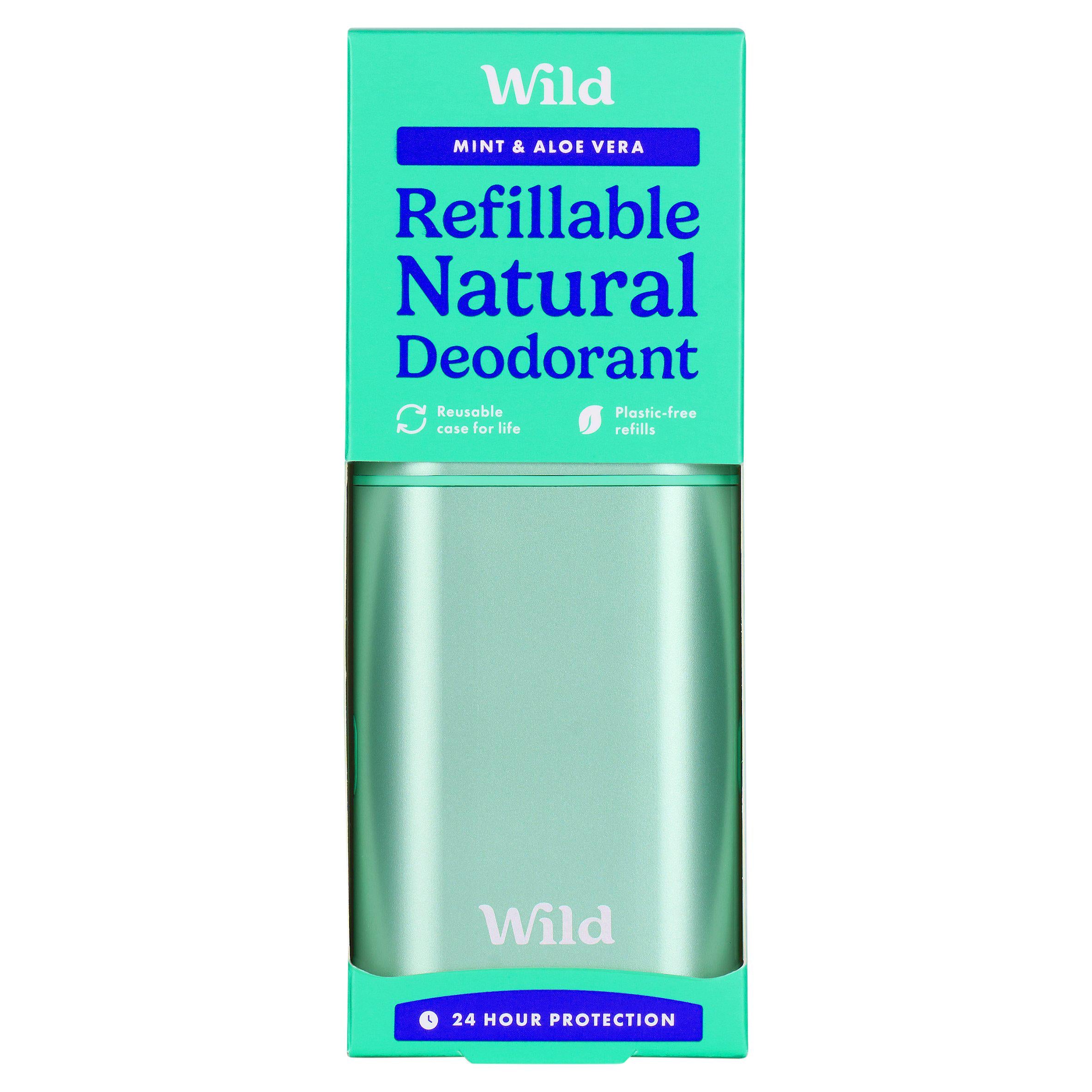 Wild Refillable Mint & Aloe Vera Natural Deodorant 40g GOODS Sainsburys