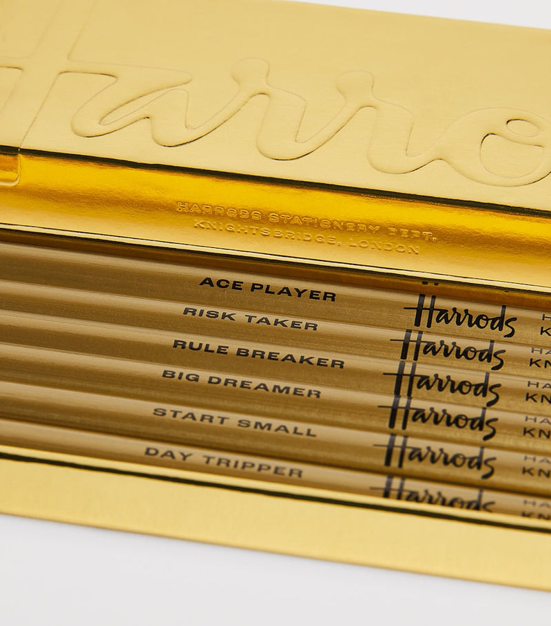 Harrods logo pencils set of 6 in presentation box, UK version