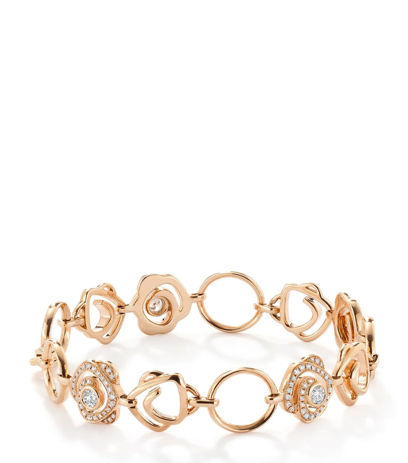 Boodles rose gold diamond Maymay Rose bracelet 19cm - British product