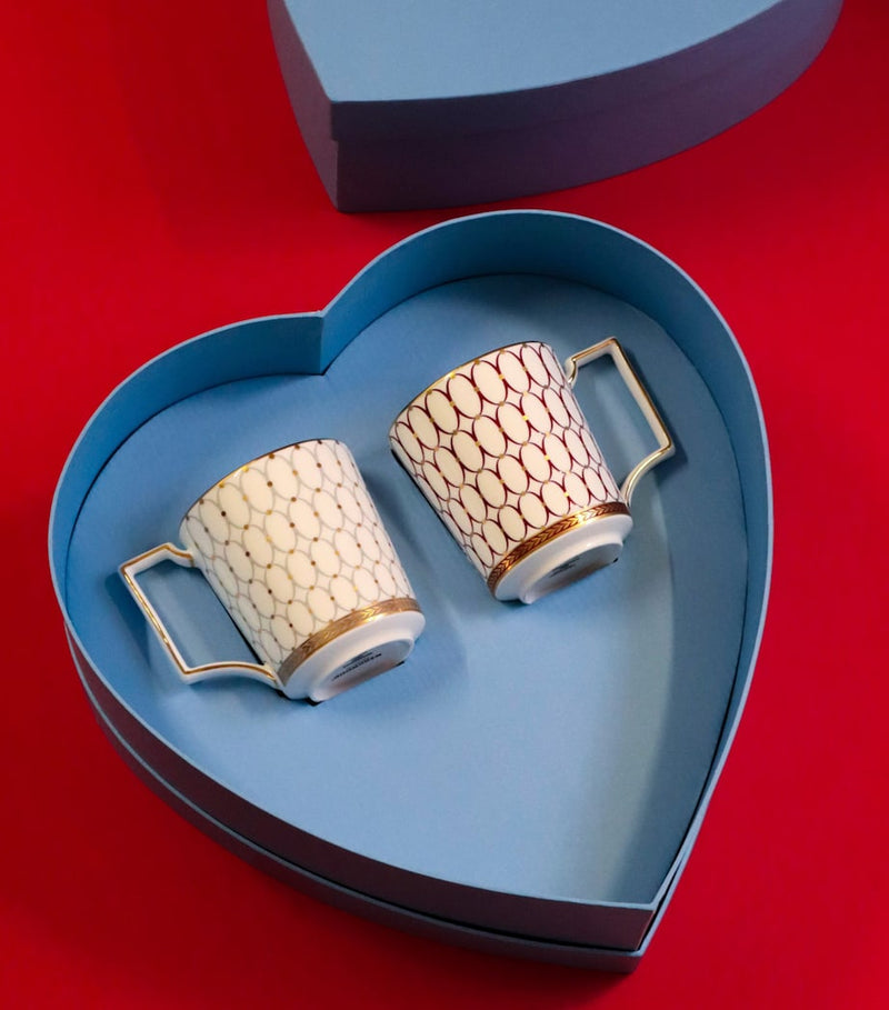 Wedgwood Renaissance Grey mugs set of 2, UK version