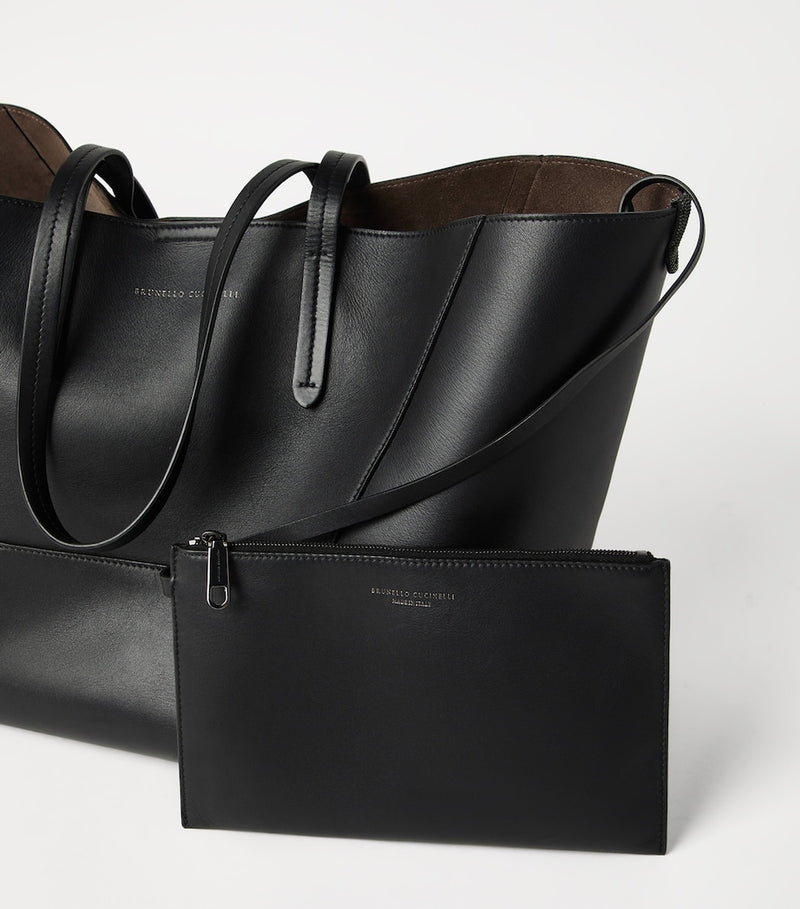 Brunello Cucinelli calfskin BC Duo tote bag, UK version