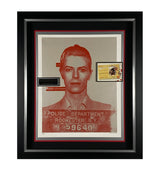 Harrods Leipzig Galleries David Bowie Signed Mugshot Framed Display 86.5cm x 74cm- Buy online at McGrocer