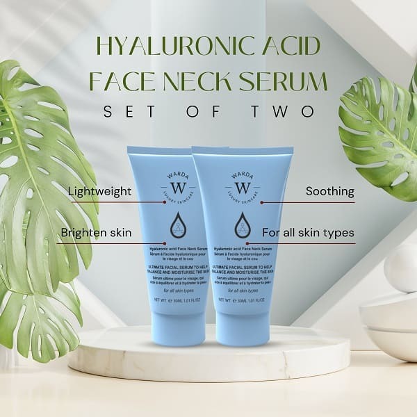 WARDA Hyaluronic acid Face Neck Serum 30ml x 2 GOODS Superdrug