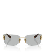 Harrods Miu Miu Metal Frameless Sunglasses- Buy online at McGrocer