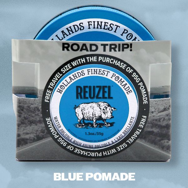 Reuzel blue strong hold pomade 95g+35g (British brand)