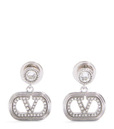 Harrods Valentino Garavani Crystal Ovalette Earrings- Buy online at McGrocer
