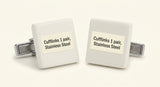 Cartier Santos cufflinks in sterling silver with yellow gold, imported from the UK
