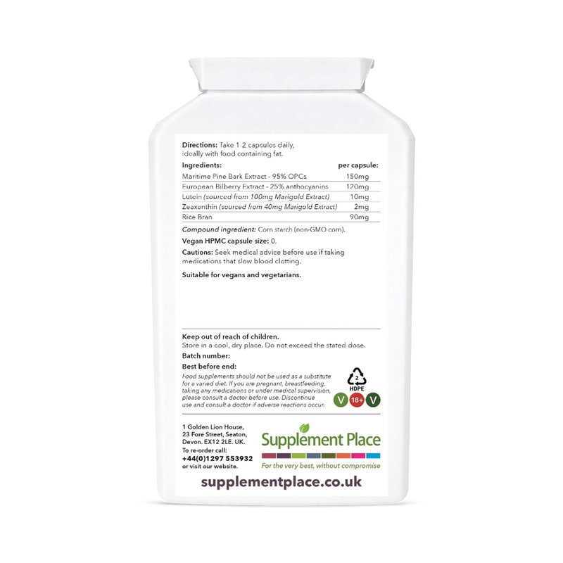 Supplement Place ClearVision eye health supplement 120 capsules (British brand)