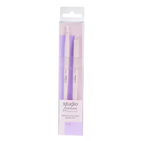 Studio London 2 Piece Brow Duo Brush Set (British brand)
