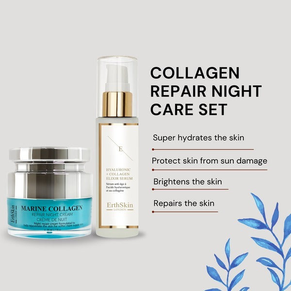 ErthSkin Overnight Glow Repair Anti-Wrinkle Kit 60ml 50ml - British product