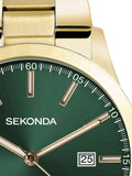 Sekonda Gold & Green Colour Pop Dial Watch 41mm (British brand)