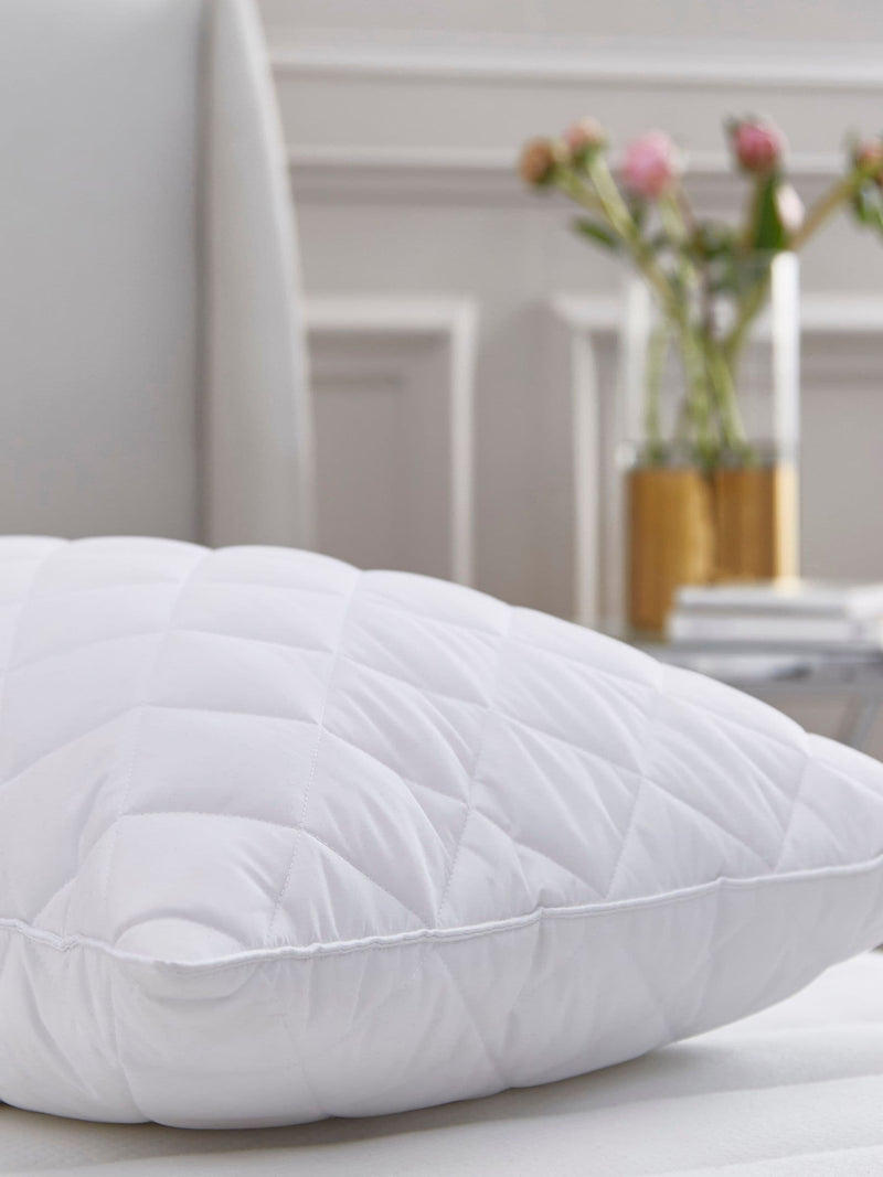 Silentnight quilted duck down pillow (British brand)