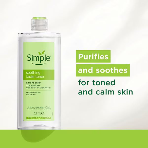 Simple Kind To Skin Soothing Facial Toner 200ml (British brand)