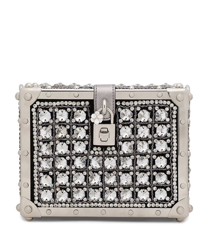 Dolce&Gabbana crystal-embellished shoulder bag, imported from the UK