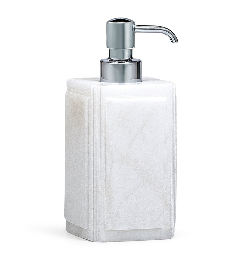 Labrazel Claudia alabaster pump dispenser with brass pump, imported from the UK