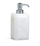 Labrazel Claudia alabaster pump dispenser with brass pump, imported from the UK
