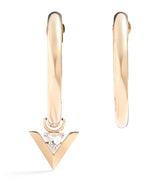 Harrods Valentino Garavani Asymmetric Je Les V Logo Hoop Earrings 4.5cm- Buy online at McGrocer