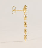 Jade Trau yellow gold diamond drop earrings, imported from the UK