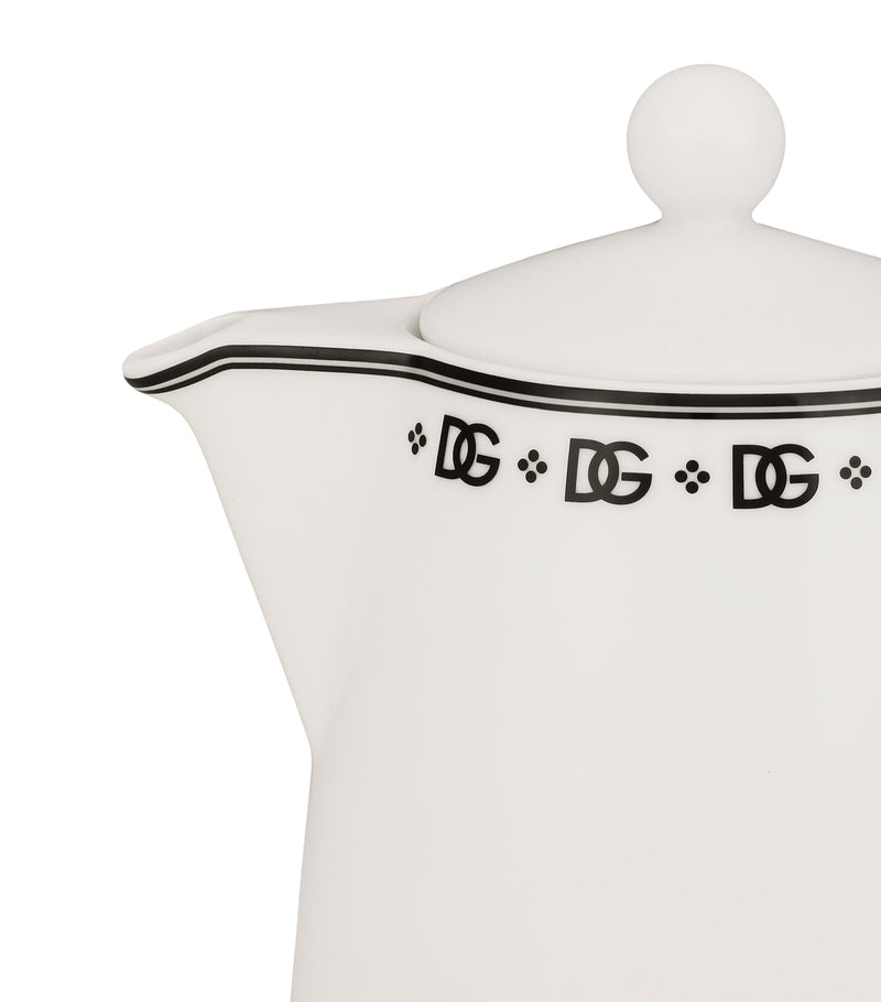 Dolce&Gabbana porcelain teapot with monogram and Art Deco design - British product