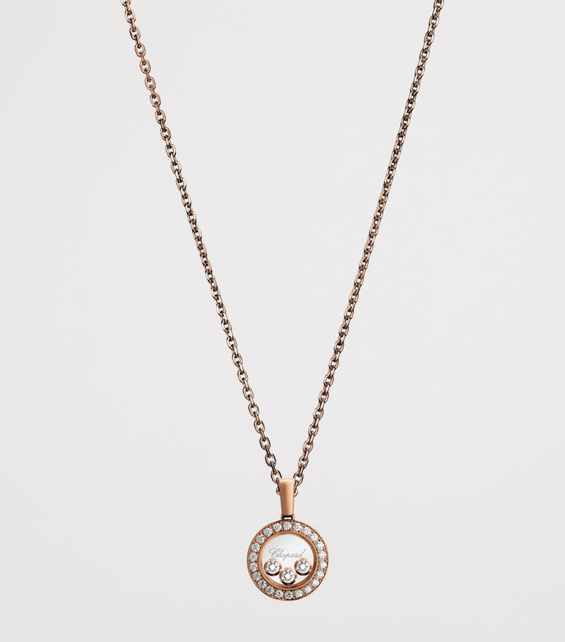Chopard pendant necklace rose gold and diamond (British brand)