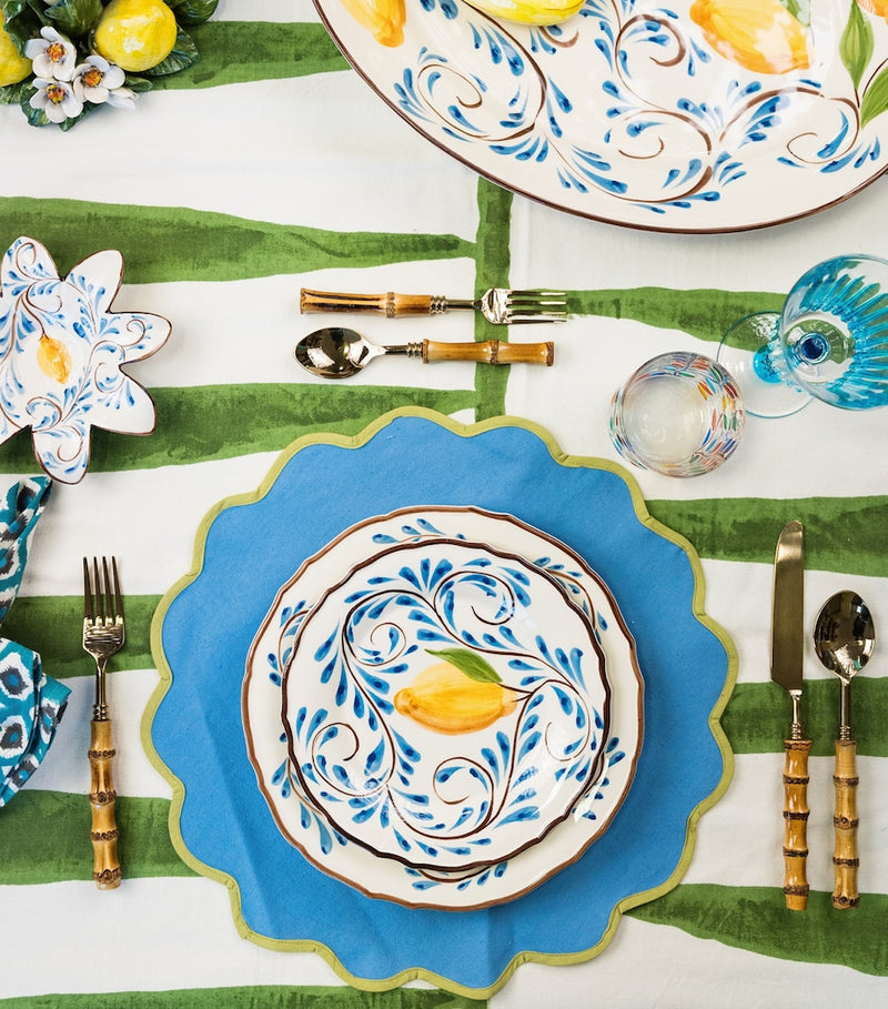 Les Ottomans Positano Lemons serving tray 46cm x 35cm, UK version