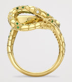 Boodles Green Mamba ring with diamonds and opal (British brand)