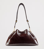 Jimmy Choo crocodile-effect leather cinch shoulder bag - British product