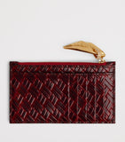 Schiaparelli leather Mouth zipped cardholder, imported from the UK