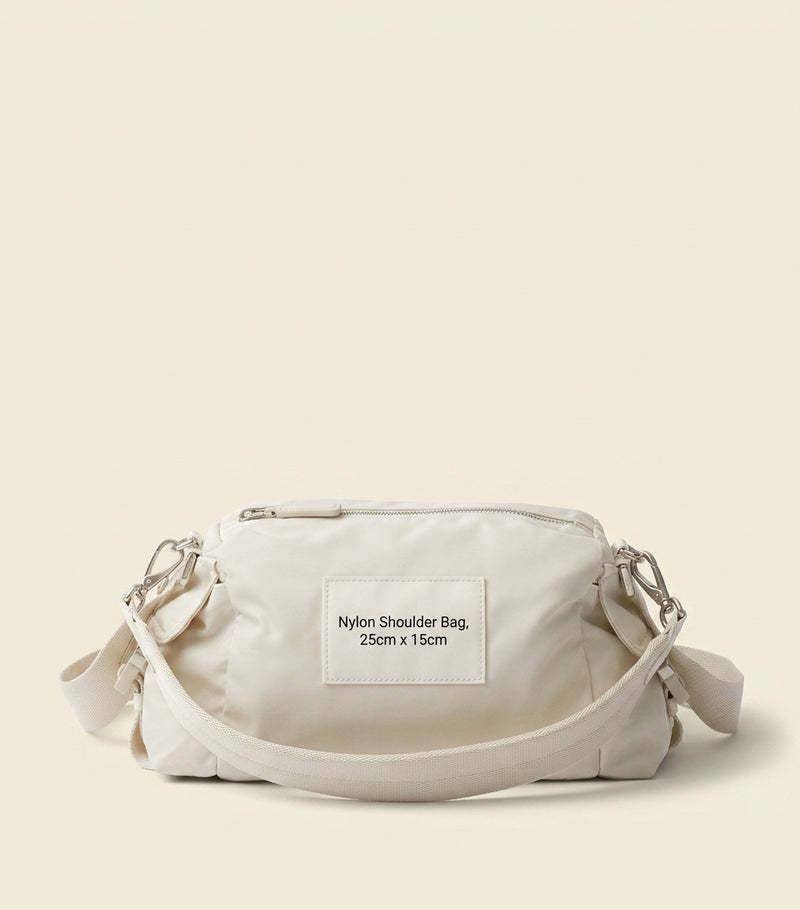 Prada Re-Nylon messenger bag with leather trims, imported from the UK