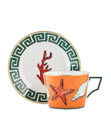 Harrods Vibrant Teacups and Saucers Set of 2 with Greco-Roman Mythological Design- Buy online at McGrocer