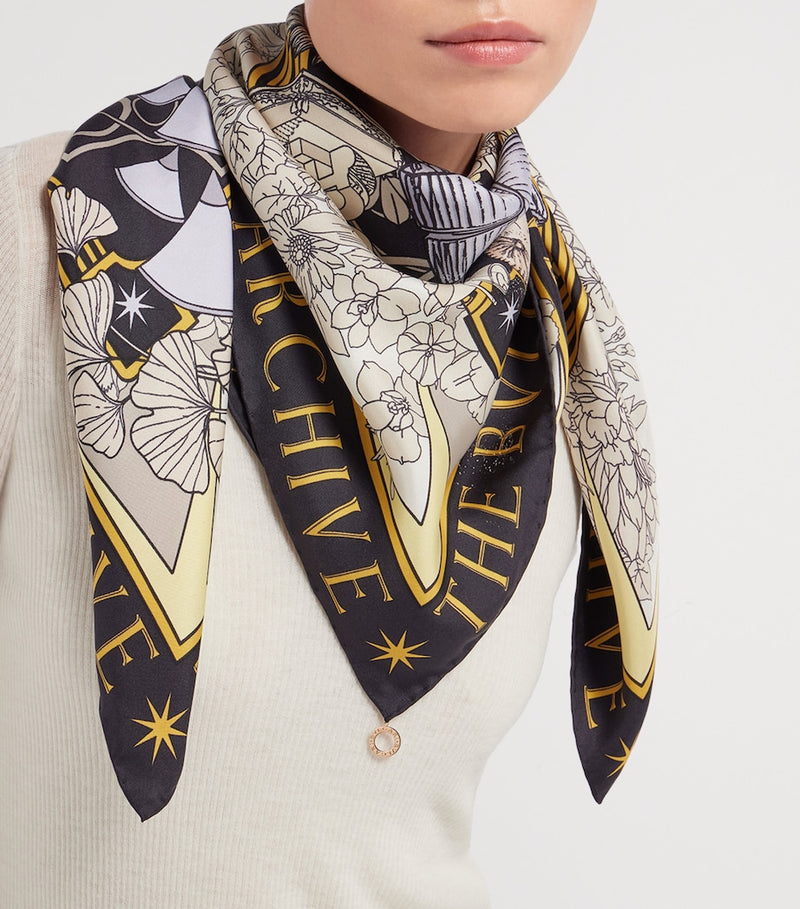 Bvlgari Alchemist silk scarf 90x90cm, UK version