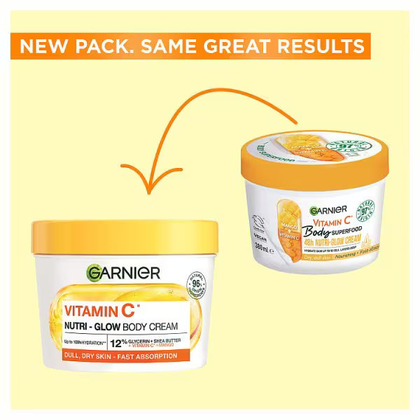 Garnier Body Superfood Vitamin C Mango Cream 380ml, UK version