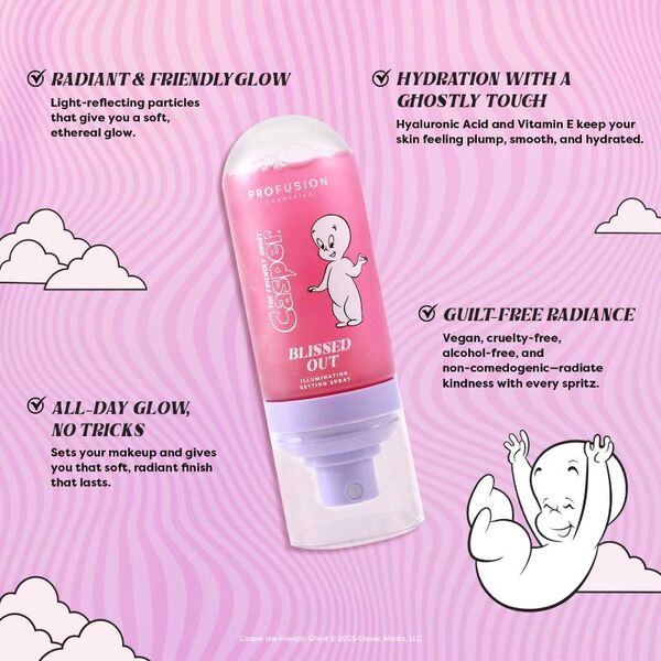 Profusion Casper Illuminating Setting Spray, imported from the UK