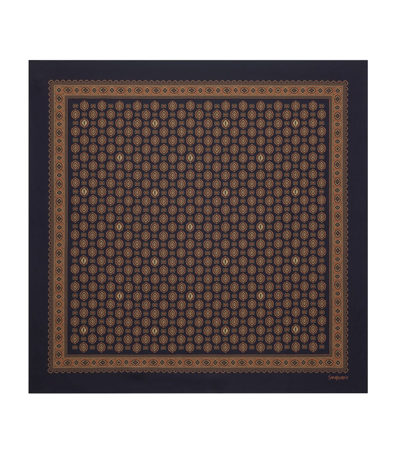 Saint Laurent silk medallion print scarf 90cm, UK version