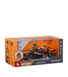 Bburago McLaren MCL38 2024 model with Lando Norris figure 1:24 (British brand)